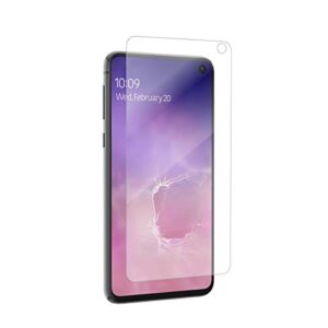 zagg invisibleshield glass+ screen protector – made for samsung galaxy s10e – extreme impact & scratch protection – easy to apply – seamless touch sensitivity