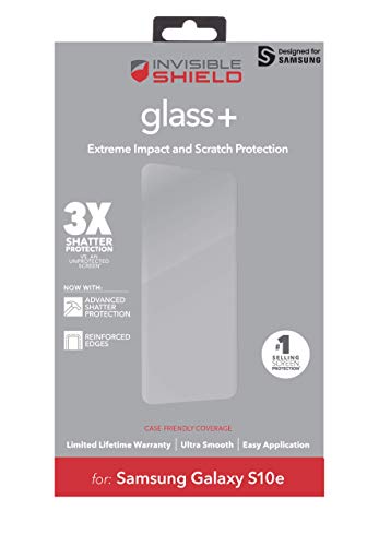 ZAGG InvisibleShield Glass+ Screen Protector – Made for Samsung Galaxy S10e – Extreme Impact & Scratch Protection – Easy to Apply – Seamless Touch Sensitivity