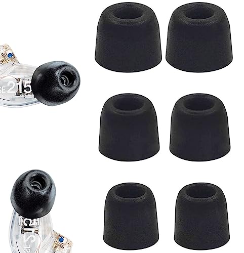 BLLQ Replacement Memory Foam Tips Foam Sleeves Earbuds for Shure SE215 Shure SE112 Shure SE315 Shure SE425 SE530 SE535 & Klipsch Westone Earphones, [Noise Cancelling] 6PCS 3Pairs S/M/L [for SHURE]