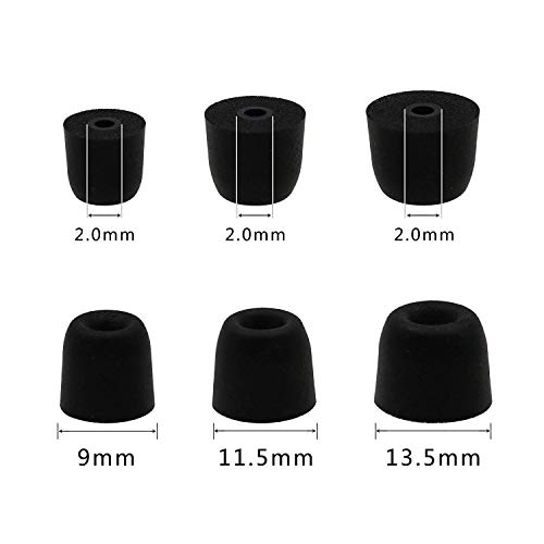 BLLQ Replacement Memory Foam Tips Foam Sleeves Earbuds for Shure SE215 Shure SE112 Shure SE315 Shure SE425 SE530 SE535 & Klipsch Westone Earphones, [Noise Cancelling] 6PCS 3Pairs S/M/L [for SHURE]