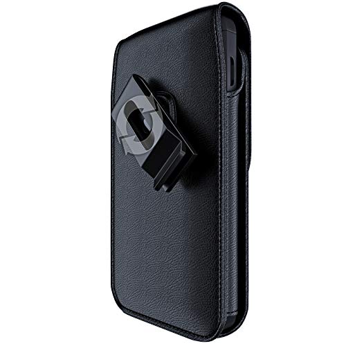 Meilib iPhone Holster for Model 14pro, 14, 13 Pro, 13, 12 Pro, 12, 11, XR | iPhone 14 Case with Clip & Built-in Card Holder | Phone Belt Holder Which Fits The Phone with an Otter Box Case