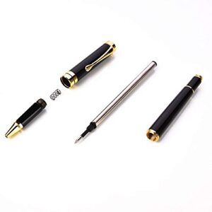 iMeaniy Luxury Ballpoint Pen Writing Set,Elegant Fancy Pens for Signature Colleague Students Boss,Executive Nice Pens for Business Birthday Gift with Gift Box,2 extra 0.5 mm refill(2 pens)