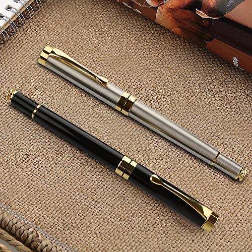 iMeaniy Luxury Ballpoint Pen Writing Set,Elegant Fancy Pens for Signature Colleague Students Boss,Executive Nice Pens for Business Birthday Gift with Gift Box,2 extra 0.5 mm refill(2 pens)