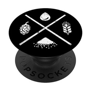 water, barley, hops, & yeast homebrew beer brewing popsockets popgrip: swappable grip for phones & tablets