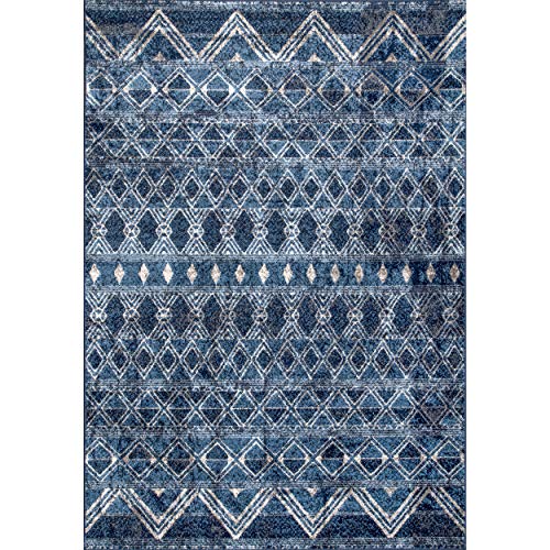 nuLOOM Teresa Moroccan Area Rug, 6' 7" x 9', Navy