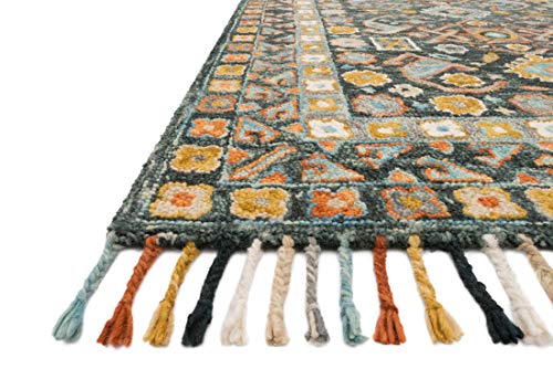 Loloi II Elka Collection ELK-03 Denim/Multi 5'-0" x 7'-6" Area Rug