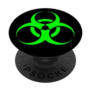 black green biohazard toxic hazard warning popsockets swappable popgrip
