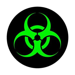 Black Green Biohazard Toxic Hazard Warning PopSockets Swappable PopGrip