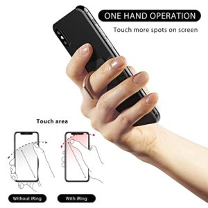 iRing Original, Made in Korea, Phone Ring Holder, Cell Phone Grip Stand, Compatible with iPhone, Galaxy, and Other Smartphones (Black)