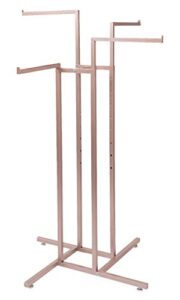 sswbasics 4-way clothing rack with straight arms (rose gold)