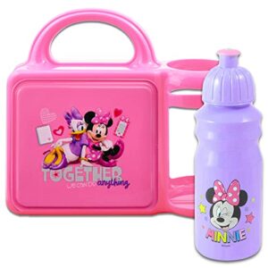 upd minnie mouse combo lunch box with water bottle, small, multi