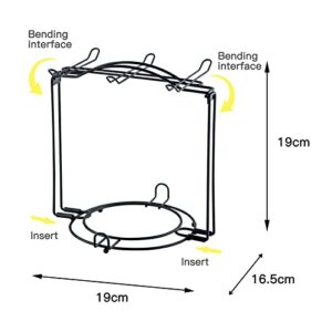 YOLIFE Tea Cups Display Stand, Disassemble Black Coffee Cups Rack, Hold Up 6 Teacups (200ML), 6 Saucers, 6 Spoon