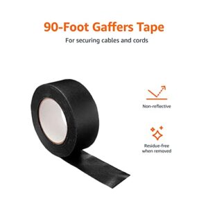 Amazon Basics No Residue, Non-Reflective Gaffers Tape - 2 Inch x 90 Feet, Black