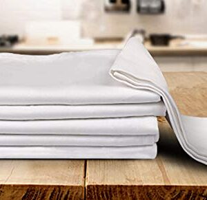 Urban Villa Kitchen Towels Premium Quality 100% Cotton Solid Kitchen Towels Set of 6 Ultra Soft Size 20X30 Inches White Color Kitchen Towel Highly Absorbent Kitchen Towels