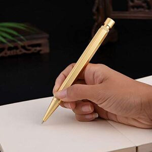 EKLOEN Solid Brass Pen, EDC Pocket Pen Signature Pen, Fine Point, Black Ink