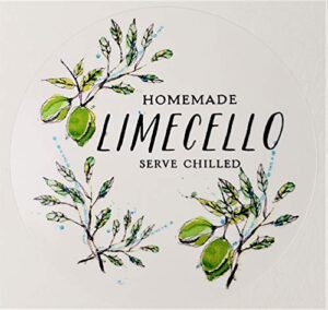 limecello labels - 2" round circle - 12 / pkg