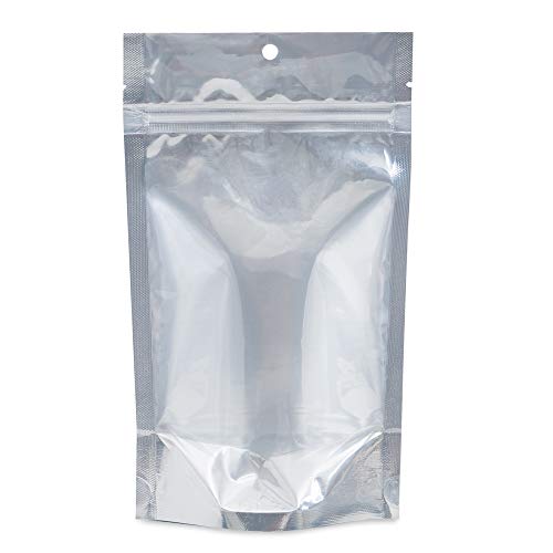 Clear/Silver Stand Up Pouch 7.5"x11.5"x3.5" , Pack of 100