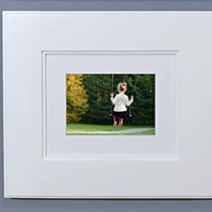 Fox Hollow Furnishings Landscape Recessed Picture Frame Medicine Cabinet (14" W x 11" H) - Shaker White