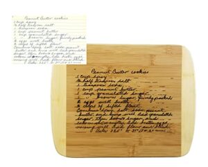 personalized wooden custom recipe cutting board (thick), handwritten engraved, recipe | family recipe, family heirloom gift | charcuterie, meat, cheese | grandma mom mother gift
