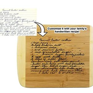 Personalized Wooden Custom Recipe Cutting Board (Thick), Handwritten Engraved, Recipe | Family Recipe, Family Heirloom Gift | Charcuterie, Meat, Cheese | Grandma Mom Mother Gift