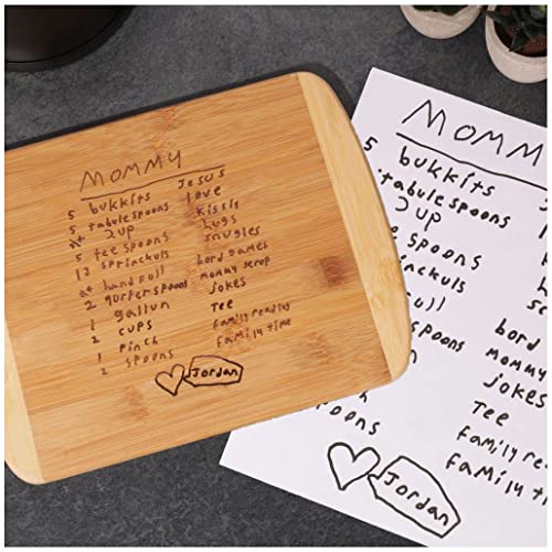 Personalized Wooden Custom Recipe Cutting Board (Thick), Handwritten Engraved, Recipe | Family Recipe, Family Heirloom Gift | Charcuterie, Meat, Cheese | Grandma Mom Mother Gift