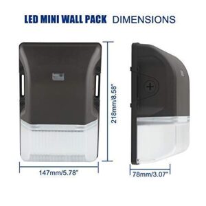 dephen 30W LED Wall Pack-Photocell Dusk to Dawn Outdoor Lighting 4050lm 5000K Wall Pack LED 100-277Vac 150W HPS/HID Replacement Commercial Wall Mounted Lighting IP65