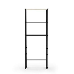 Furinno Turn-N-Tube with 3 Shelves Toilet Space Saver, Espresso/Black