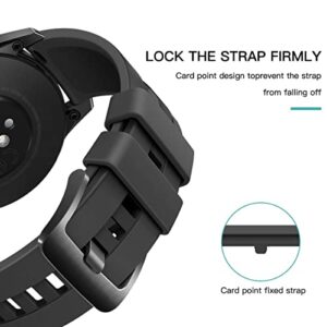 22MM Replacement Fastener Rings Compatible with Garmin Fenix 5,Fenix 6, Fenix 7 Bands(Pack of 6) Silicone Connector Security Loop Keepers Ring for Instinct,Instinct 2/Fenix 5 6 Plus Smartwatch,Black