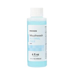 mckesson mouthwash, alcohol-free, mint flavor, 4 oz, 60 count