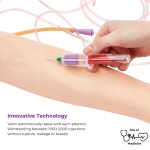 Phlebotomy Practice Kit | IV, Venipuncture, Phlebotomy Practice Arm | Perfect Phlebotomy Gifts For Medical Student and Nurse Student | Complete Phlebotomy Equipment and Supplies | EDUCATIONAL USE ONLY