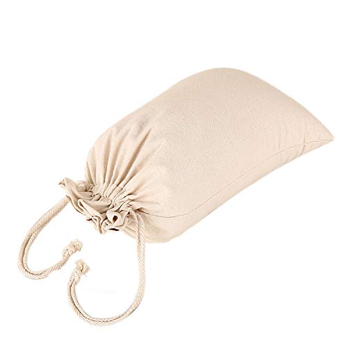 Yingkor Small Cotton Canvas Muslin Drawstring Bag Bags, Mesh Cloth Bags, Reusable Produce Bags, Pack-2, 33x55cm