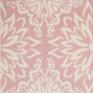 Nourison Jubilant Floral Ivory/Pink 4' x 6' Area Rug, Easy -Cleaning, Non Shedding, Bed Room, Living Room, Dining Room, Kitchen (4x6)