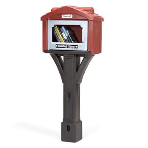 simplay3 sharing library for outdoor use, little sharing library for neighborhoods, parks and schools - brown, made in usa