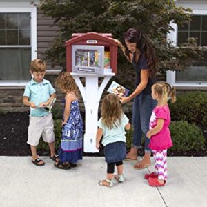 Simplay3 Sharing Library for Outdoor Use, Little Sharing Library for Neighborhoods, Parks and Schools - Brown, Made in USA