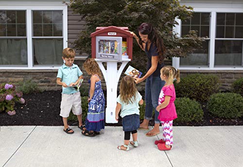 Simplay3 Sharing Library for Outdoor Use, Little Sharing Library for Neighborhoods, Parks and Schools - Brown, Made in USA