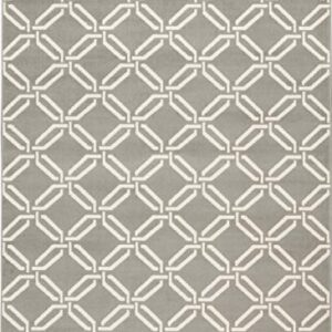 Nourison Jubilant Trellis Grey 5'3" x 7'3" Area -Rug, Easy -Cleaning, Non Shedding, Bed Room, Living Room, Dining Room, Kitchen (5x7)