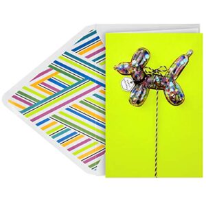 hallmark signature birthday card (confetti balloon animal)