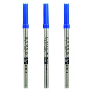 cross gel rollerball pen refill (blue/slim, 3-pack) bundle (3 items)