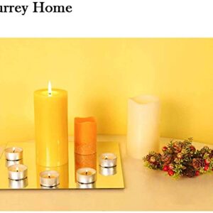 Murrey Home Gym Mirrors 12" Square Wall Mounted Mirror, Frameless Mirror Tiles for Wall Ceiling Candle Tray Wedding Centerpieces for Table, Set of 12, 2mm