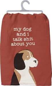 primitives by kathy my dog and i decorative kitchen towel, cotton