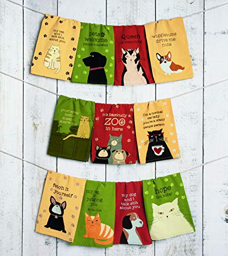 Primitives by Kathy My Dog and I Decorative Kitchen Towel, Cotton