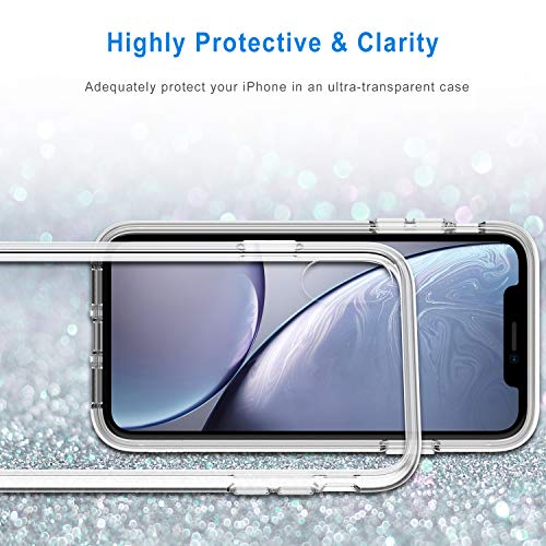 JETech Case for iPhone XR 6.1-Inch, Non-Yellowing Shockproof Phone Bumper Cover, Anti-Scratch Clear Back (Clear)