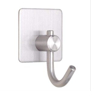 deerbird® 4 pcs adhesive hooks seamless rustproof stainless steel nail-free hanging hanger wall mount single hook for bedroom living room bathroom and office