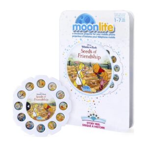 moonlite storybook reels for flashlight projector, kids toddler | disney’s winnie the pooh: seeds of friendship | single reel pack story for 12 months and up