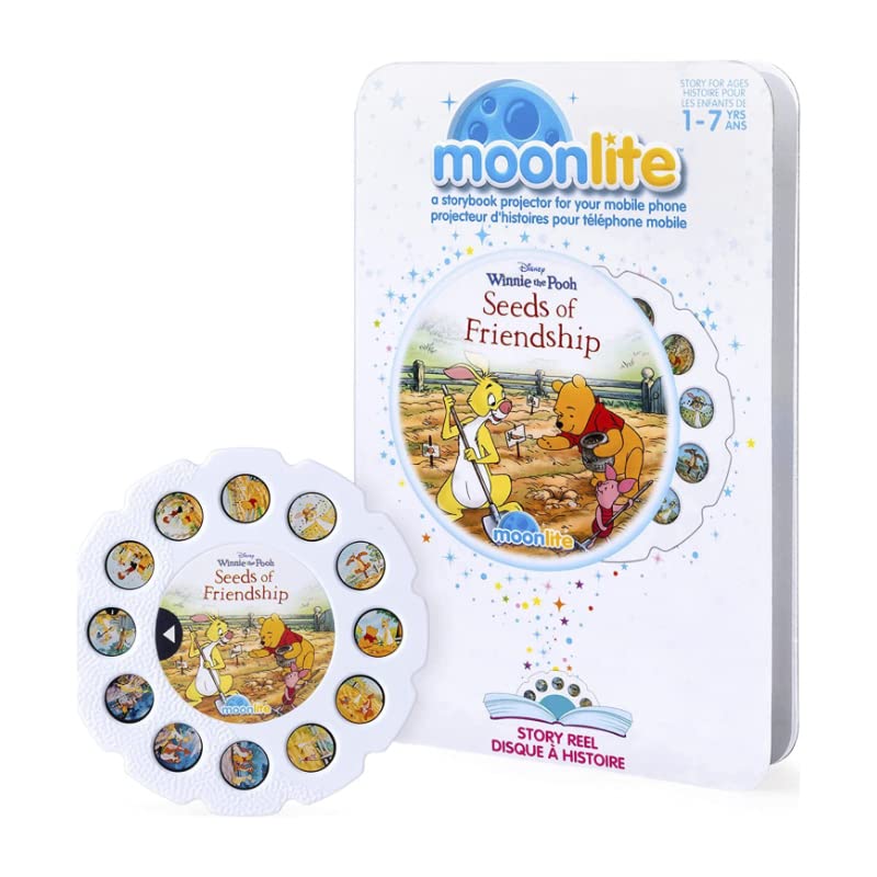 Moonlite Storybook Reels for Flashlight Projector, Kids Toddler | Disney’s Winnie The Pooh: Seeds of Friendship | Single Reel Pack Story for 12 Months and Up