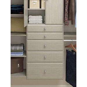 Easy Track RD04-CGON 4-Inch Deluxe Drawer Closet Storage for Tower Kits, Weathered Grey