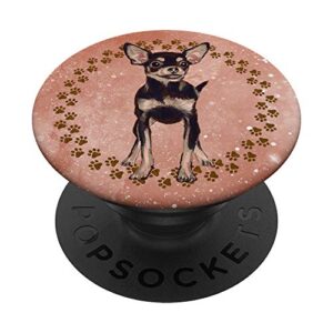 cute chihuahua artistic gift for dog lover popsockets swappable popgrip