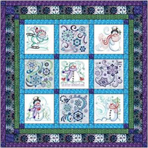 quilt kit snowy christmas wonderland/pre cut ready to sew/finished embroidery