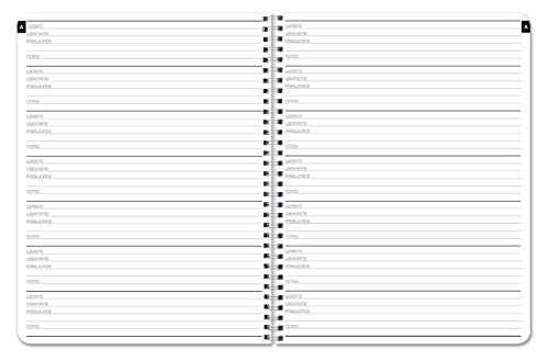 BookFactory Password Journal/Password Organizer/Password Book/Password Keeper, 120 Pages - 8.5" x 11", Durable Thick Translucent Cover, Wire-O Binding (LOG-120-7CW-PP-(PasswordLog))