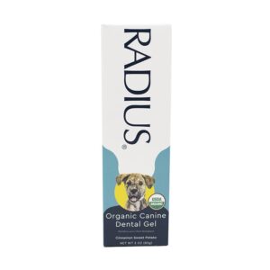 radius usda organic canine pet toothpaste 1 unit, 3 oz, non toxic toothpaste for dogs, designed to clean teeth and help prevent tartar and remove plaque, xylitol free